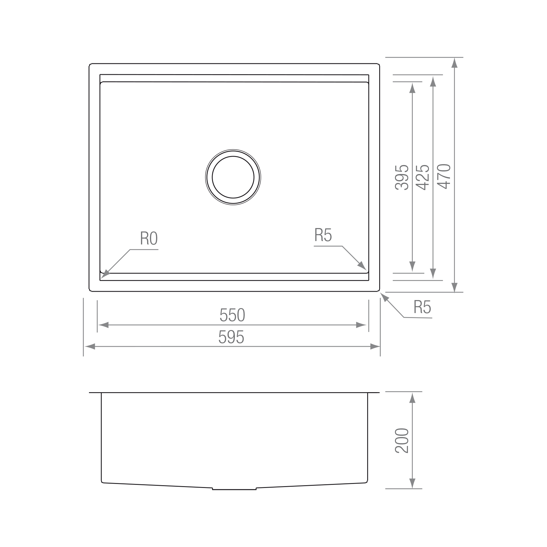 FREGADERO STEP C 60 C/ ACCESORIOS