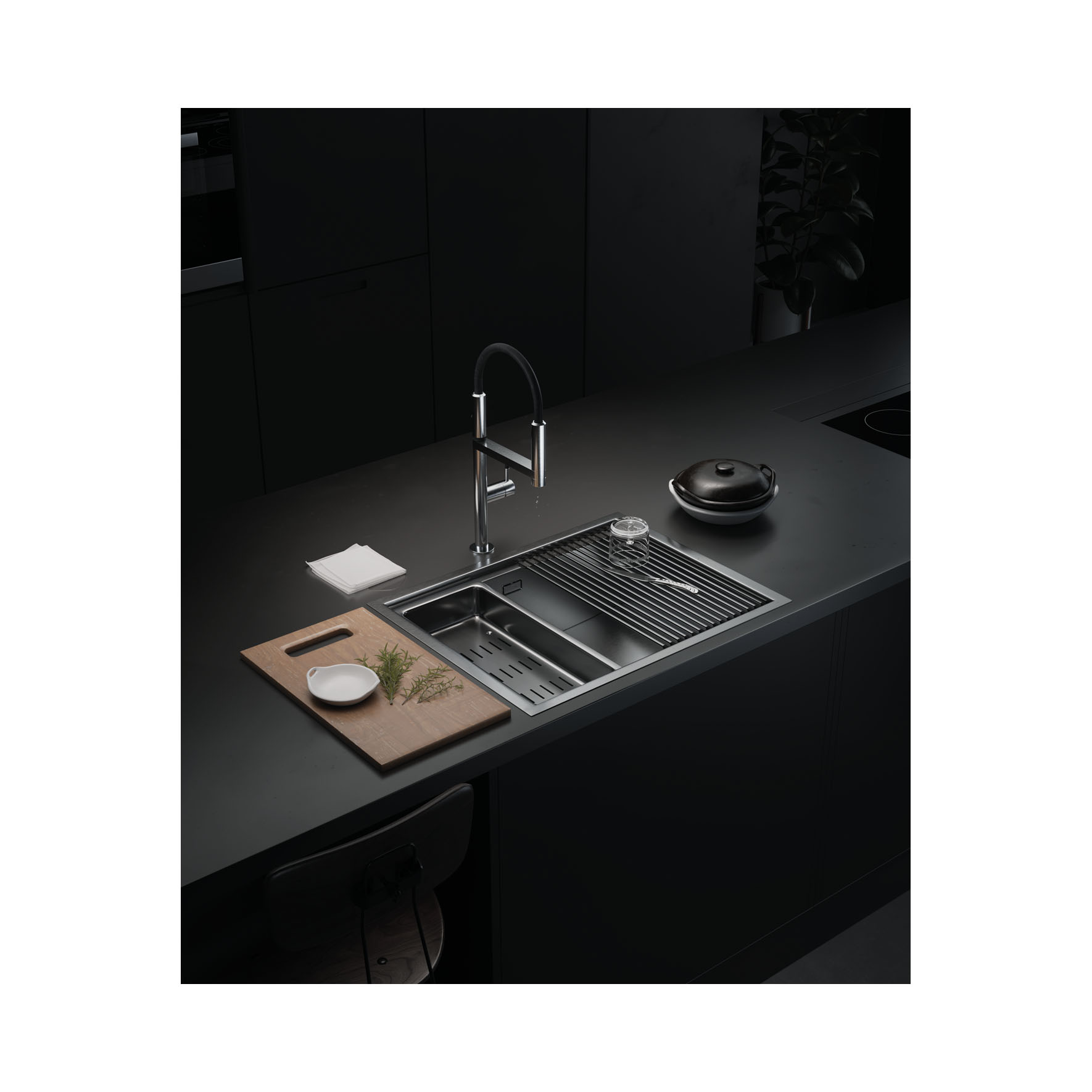 FREGADERO STEP C 60 C/ ACCESORIOS