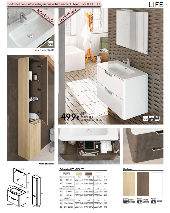 CONJUNTO 60 LIFE ROBLE NORDICO