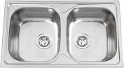 FREGADERO OKIO 80 DOBLE BB 800X500 MATE