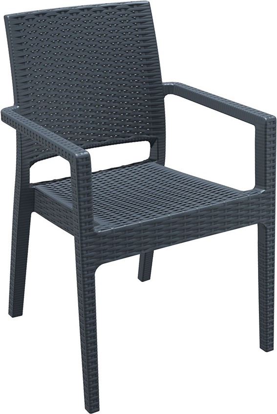 SILLA IBIZA RATTAN GRIS OSCURO
