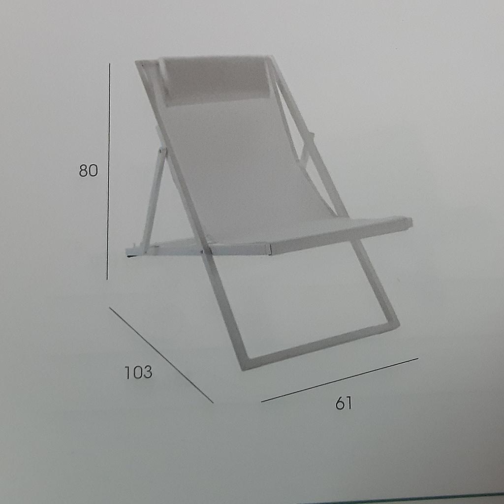 TUMBONA PLEGABLE SAND BLANCO/TAUPE