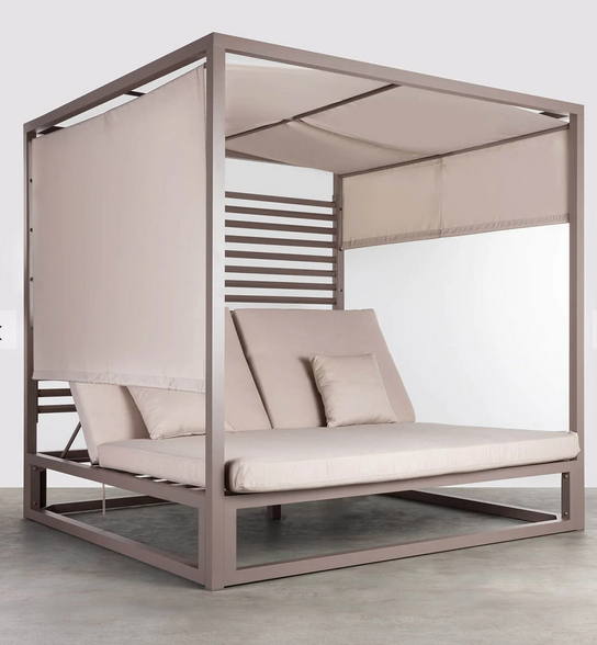 CAMA BALINESA 200X200 TAUPE