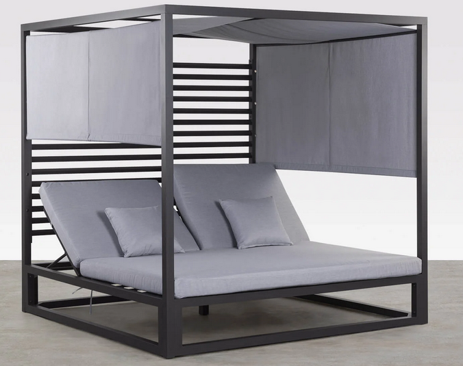 CAMA BALINESA 200X200 GRIS